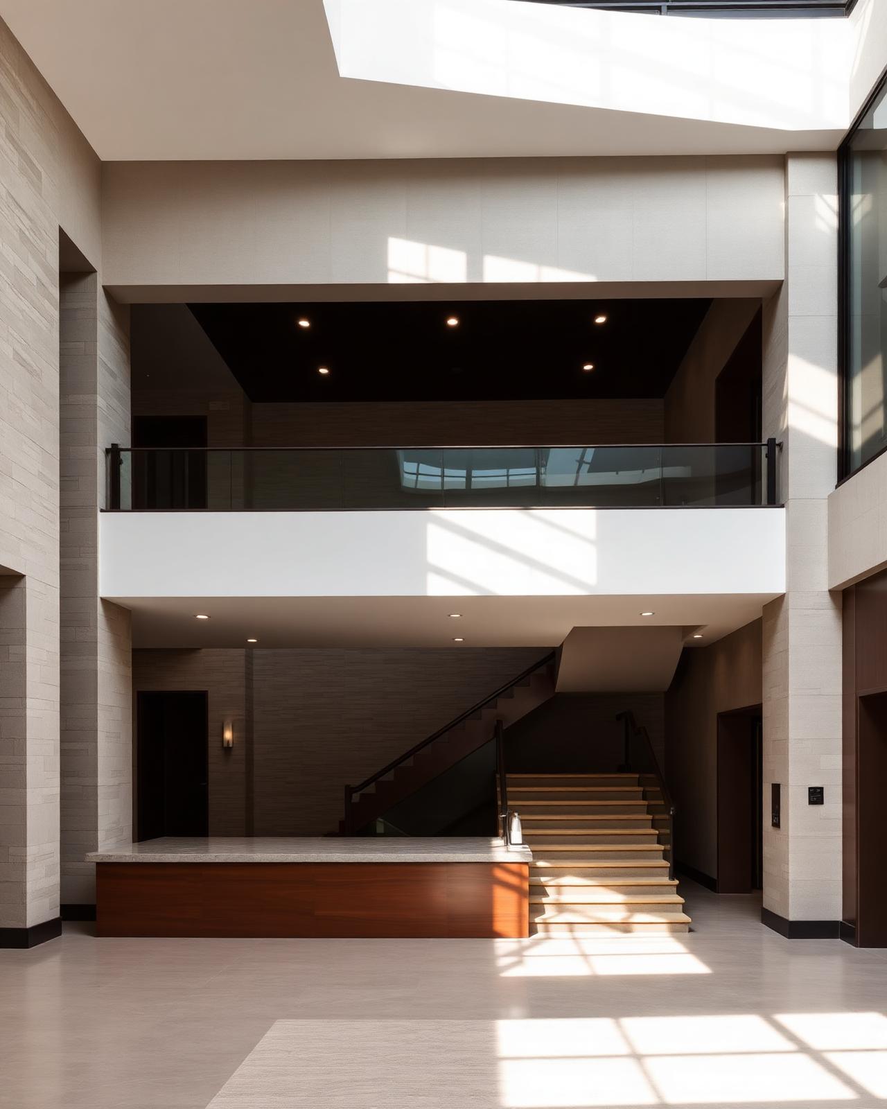 Stone lobby interior